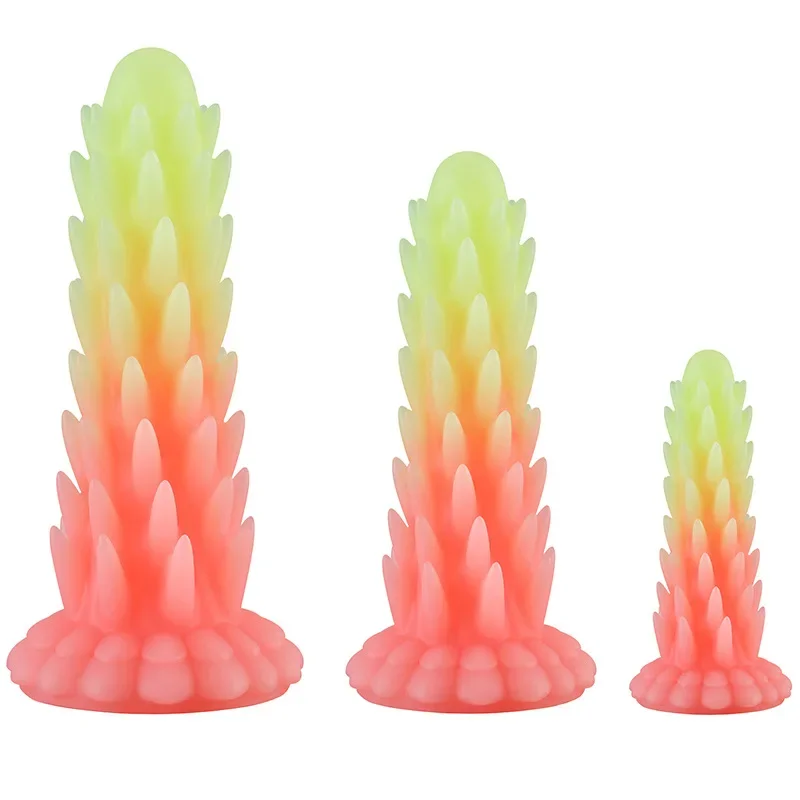 New Large Spike Anal Plug Super Soft Silicone Dildo Anal Plug Anal Beads Prostate Massager Big Butt Plug Sex Toys For Men Women