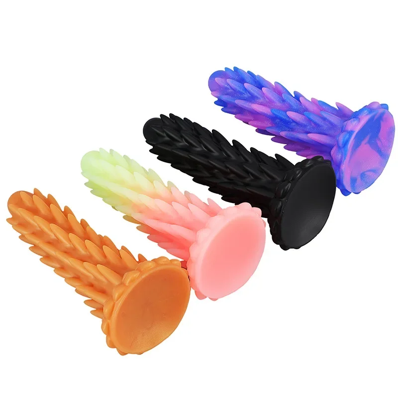 New Large Spike Anal Plug Super Soft Silicone Dildo Anal Plug Anal Beads Prostate Massager Big Butt Plug Sex Toys For Men Women