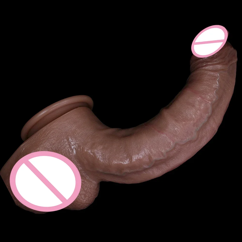 Advanced Copy Cock Realistic Soft Huge Dildo Double Silicone Big Flesh Masturbators Penis Woman Anal Sex Toy Suction Cup Dick
