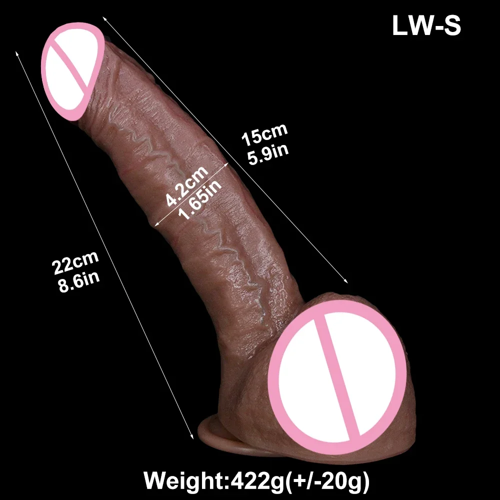 Advanced Copy Cock Realistic Soft Huge Dildo Double Silicone Big Flesh Masturbators Penis Woman Anal Sex Toy Suction Cup Dick