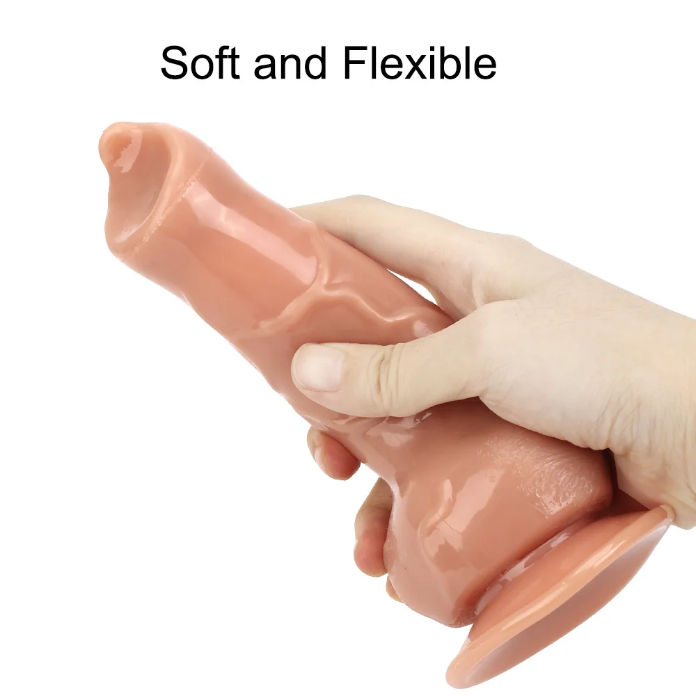 17cm Artificial Dog Penis Big Animal Dildos for Women Vaginal Anal Plug Butt Dilator Female Masturbator Erotic Toys Sex Products