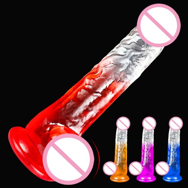 Realistic Dildo With Suction Cup Huge Jelly Fake Dick Big Penis Dildos Sex Toys for Woman Men Anal Butt Plug Adult Erotic