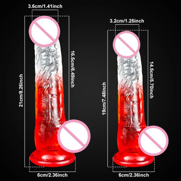 Realistic Dildo With Suction Cup Huge Jelly Fake Dick Big Penis Dildos Sex Toys for Woman Men Anal Butt Plug Adult Erotic