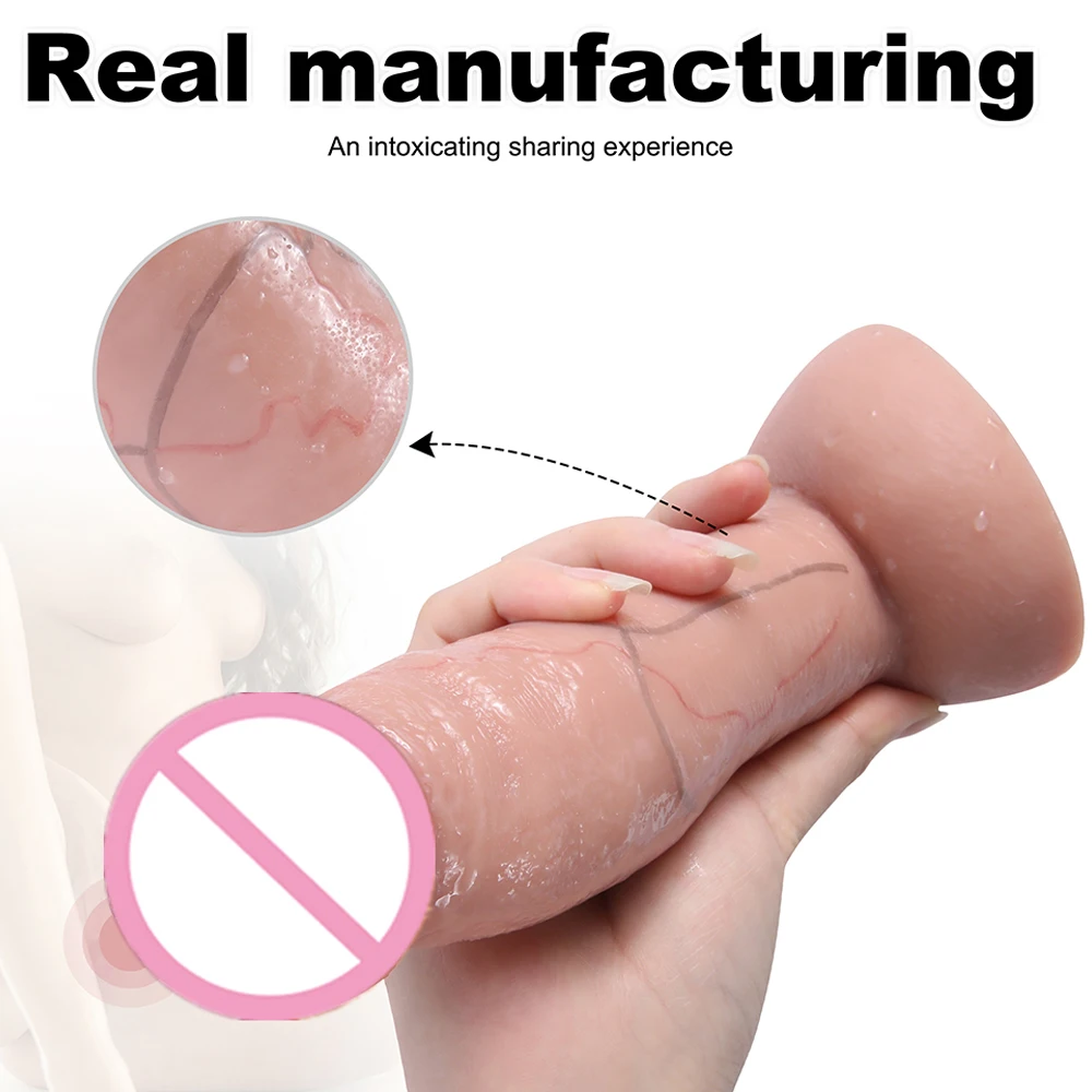 High Imitation Dick Soft Dildo Quality Realistic Huge Horse Cock No Vibrator Big Penis Sucker Anal Sex Toys For Couples Lesbian High Imitation Dick Soft Dildo Quality Realistic Huge Horse Cock No Vibrator Big Penis Sucker Anal Sex Toys For Couples Lesbian