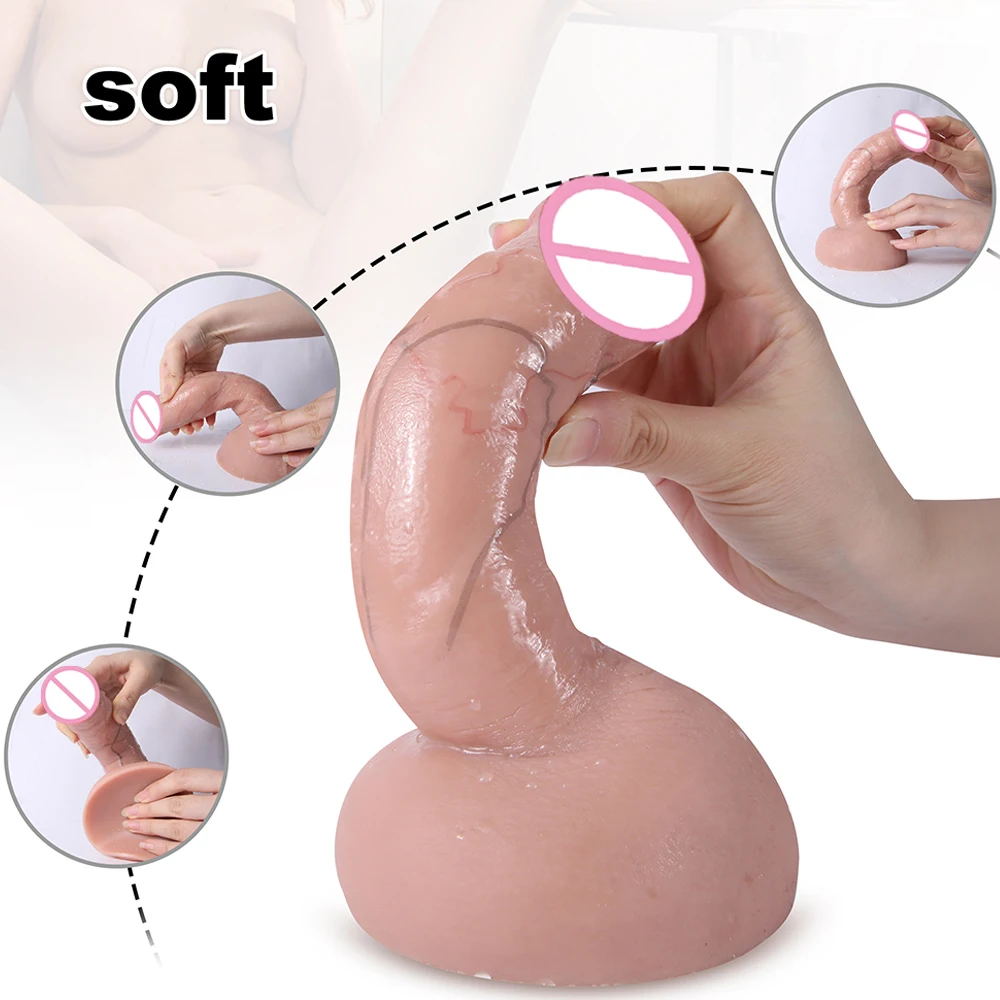 High Imitation Dick Soft Dildo Quality Realistic Huge Horse Cock No Vibrator Big Penis Sucker Anal Sex Toys For Couples Lesbian High Imitation Dick Soft Dildo Quality Realistic Huge Horse Cock No Vibrator Big Penis Sucker Anal Sex Toys For Couples Lesbian
