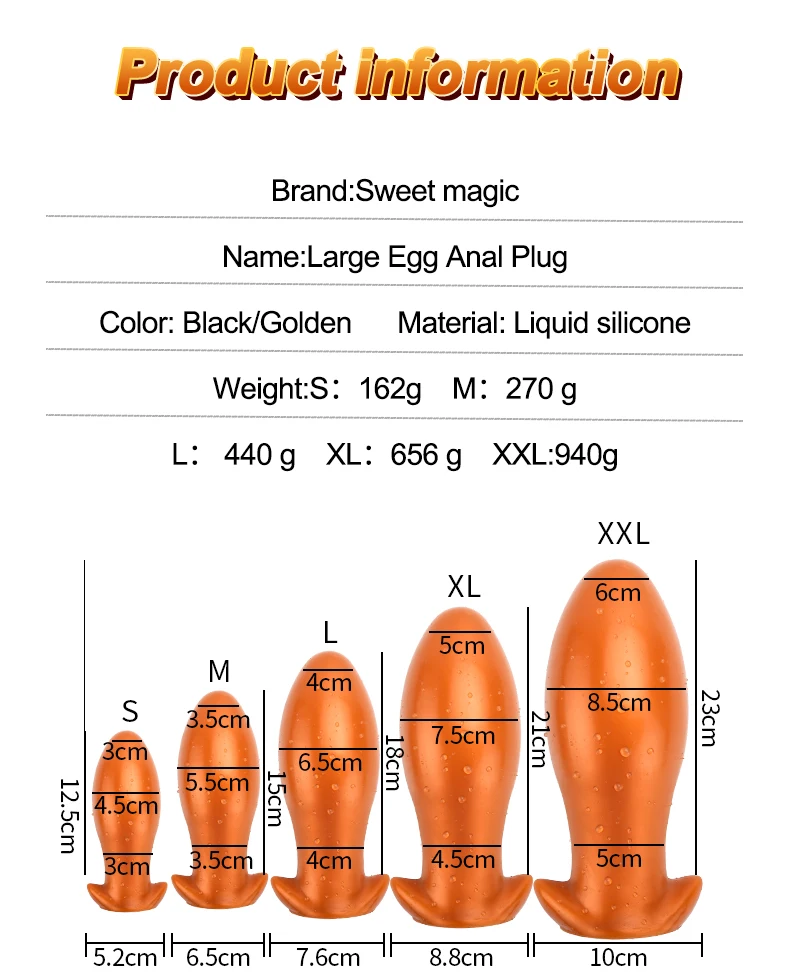 Large Anal Plug Dildo Big Butt Plug Anal Toys for Women Men Prostate Massage Huge Egg Anal Dilator Vaginal balls Shop Sextoys