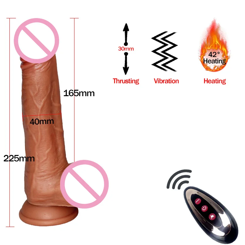 Big Dildo Vibrator Huge Automatic Telescopic Heating Penis Suction Cup Dildo Realistic Dildos for Women Sex Toys for Adult Toy