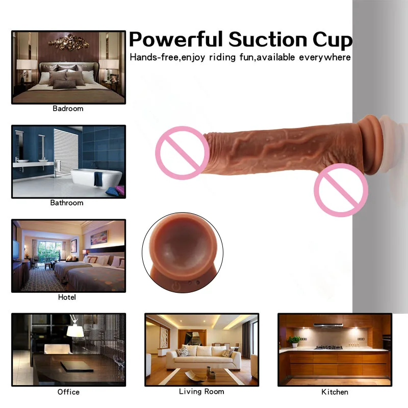 Big Dildo Vibrator Huge Automatic Telescopic Heating Penis Suction Cup Dildo Realistic Dildos for Women Sex Toys for Adult Toy