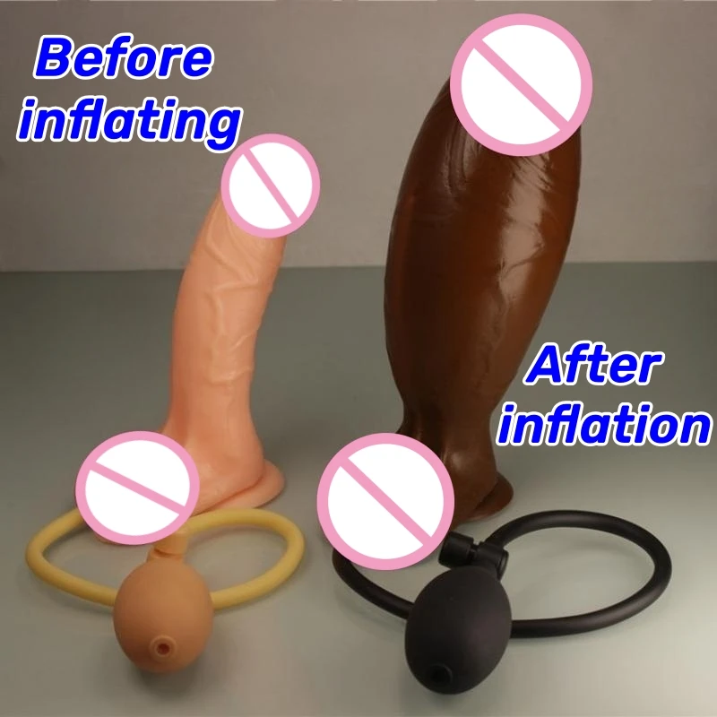 Huge Inflatable Dildo Pump Big Butt Plug Penis Realistic Large Soft Dildo Suction Cup Sex Toys For Women Adult Sex Products 18 Huge Inflatable Dildo Pump Big Butt Plug Penis Realistic Large Soft Dildo Suction Cup Sex Toys For Women Adult Sex Products 18