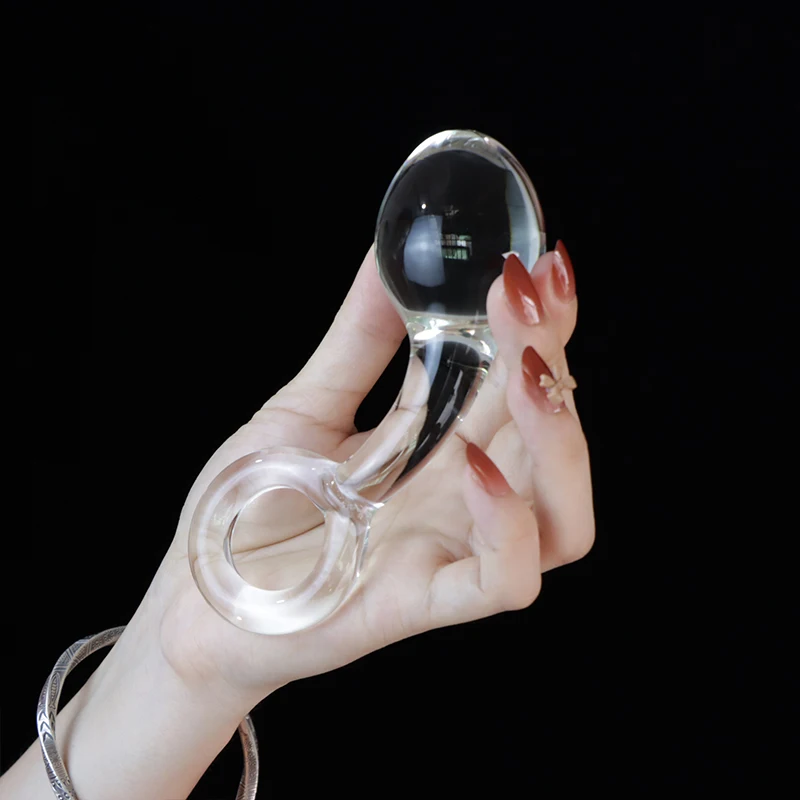 Newest Handheld Anal Beads Glass Butt Plug Big Ball Large Crystal Dildo Gay Masturbate Adult Sex Toy For Women Men Sex Toys Shop