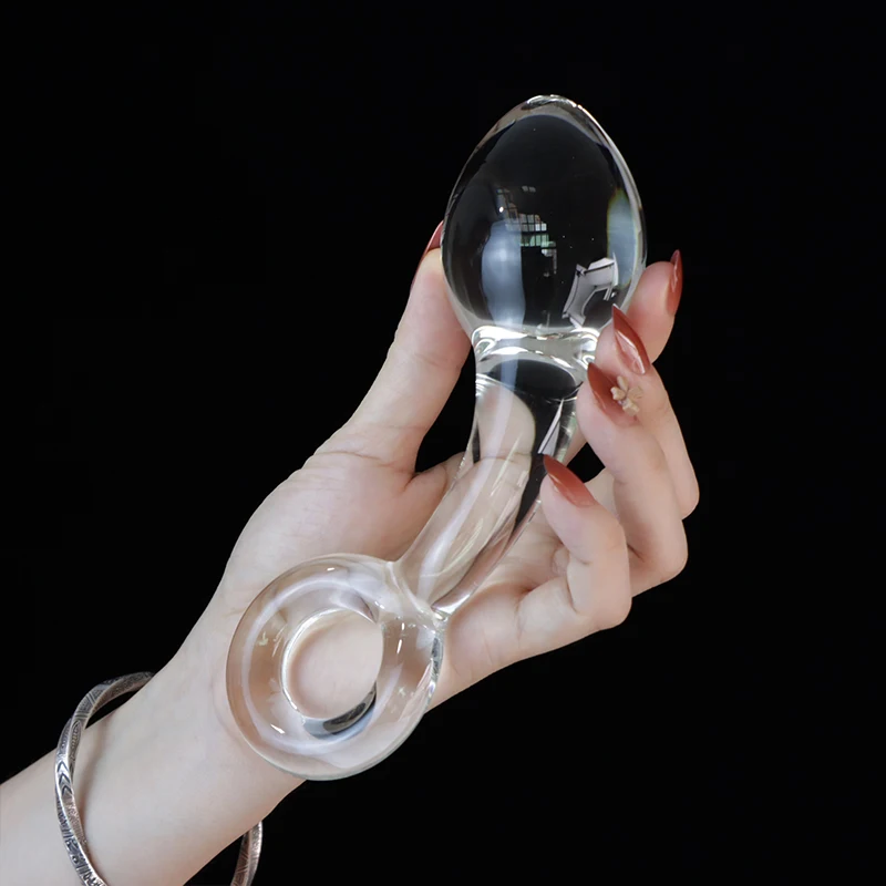Newest Handheld Anal Beads Glass Butt Plug Big Ball Large Crystal Dildo Gay Masturbate Adult Sex Toy For Women Men Sex Toys Shop
