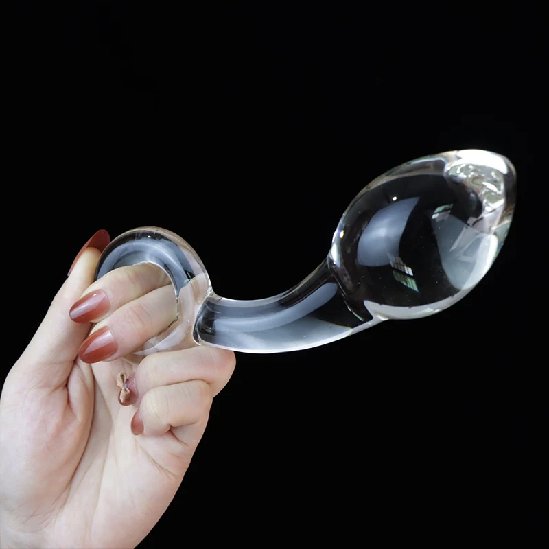 Newest Handheld Anal Beads Glass Butt Plug Big Ball Large Crystal Dildo Gay Masturbate Adult Sex Toy For Women Men Sex Toys Shop