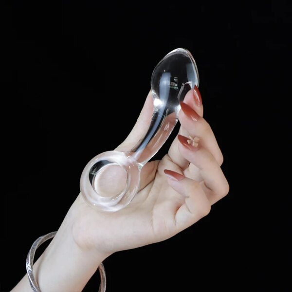 Newest Handheld Anal Beads Glass Butt Plug Big Ball Large Crystal Dildo Gay Masturbate Adult Sex Toy For Women Men Sex Toys Shop