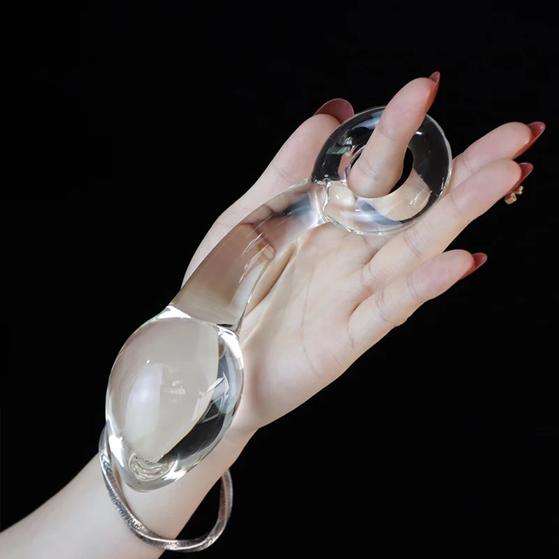 Newest Handheld Anal Beads Glass Butt Plug Big Ball Large Crystal Dildo Gay Masturbate Adult Sex Toy For Women Men Sex Toys Shop