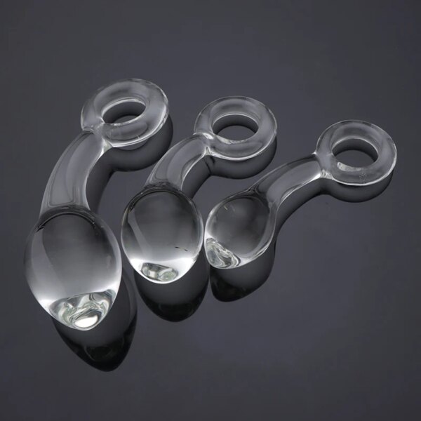 Newest Handheld Anal Beads Glass Butt Plug Big Ball Large Crystal Dildo Gay Masturbate Adult Sex Toy For Women Men Sex Toys Shop