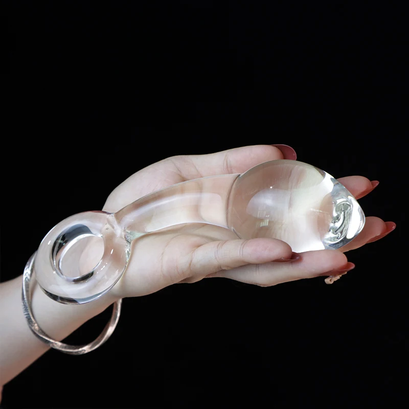 Newest Handheld Anal Beads Glass Butt Plug Big Ball Large Crystal Dildo Gay Masturbate Adult Sex Toy For Women Men Sex Toys Shop