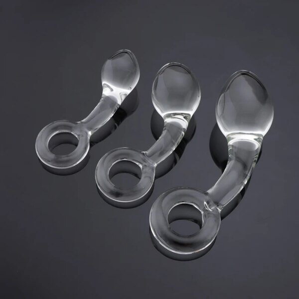 Newest Handheld Anal Beads Glass Butt Plug Big Ball Large Crystal Dildo Gay Masturbate Adult Sex Toy For Women Men Sex Toys Shop