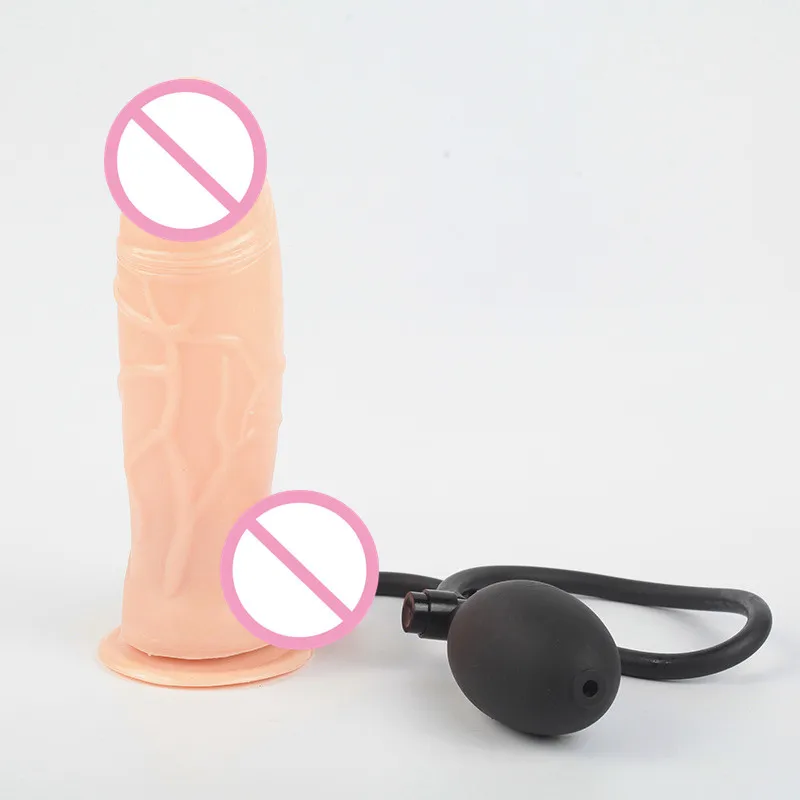 Huge Inflatable Dildo Suction Cup Anal Plug Realistic Penis Pump Big Butt Plug Vaginal Stimulation Sex Toys for Women Female