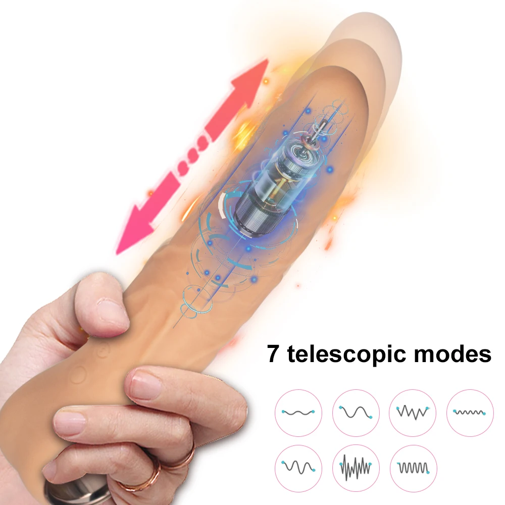 Telescopic Vibrator for Women Female Vagina Anal Stimulator Thrusting Realistic Big Penis Dildo Vibrators Masturbation Sex Toys Telescopic Vibrator for Women Female Vagina Anal Stimulator Thrusting Realistic Big Penis Dildo Vibrators Masturbation Sex Toys
