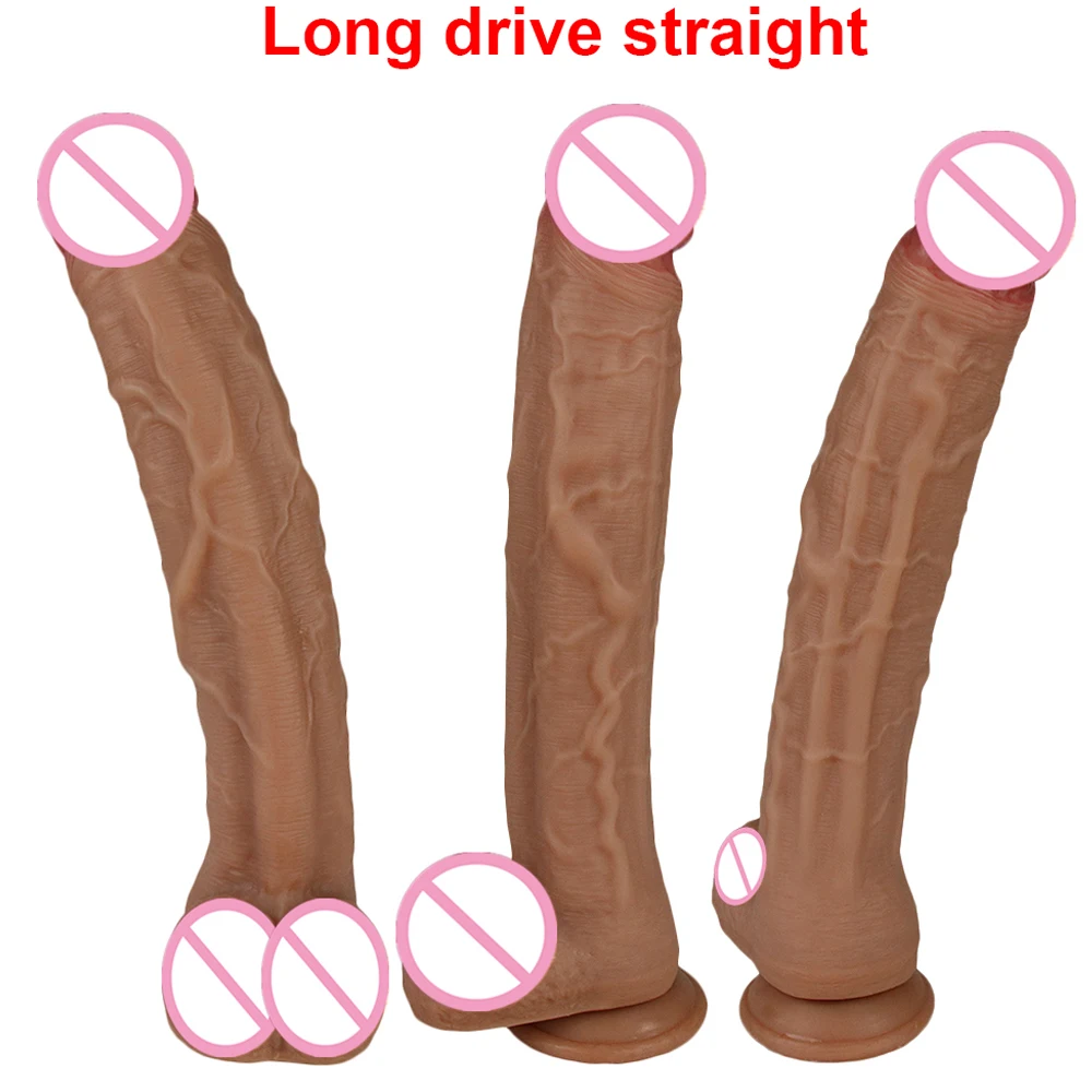 32cm New Super Long Realistic Dildo Soft Big Huge Penis Clear Texture Adults Strapon Sexmachine Anal Sex Toys Sexshop For Woman