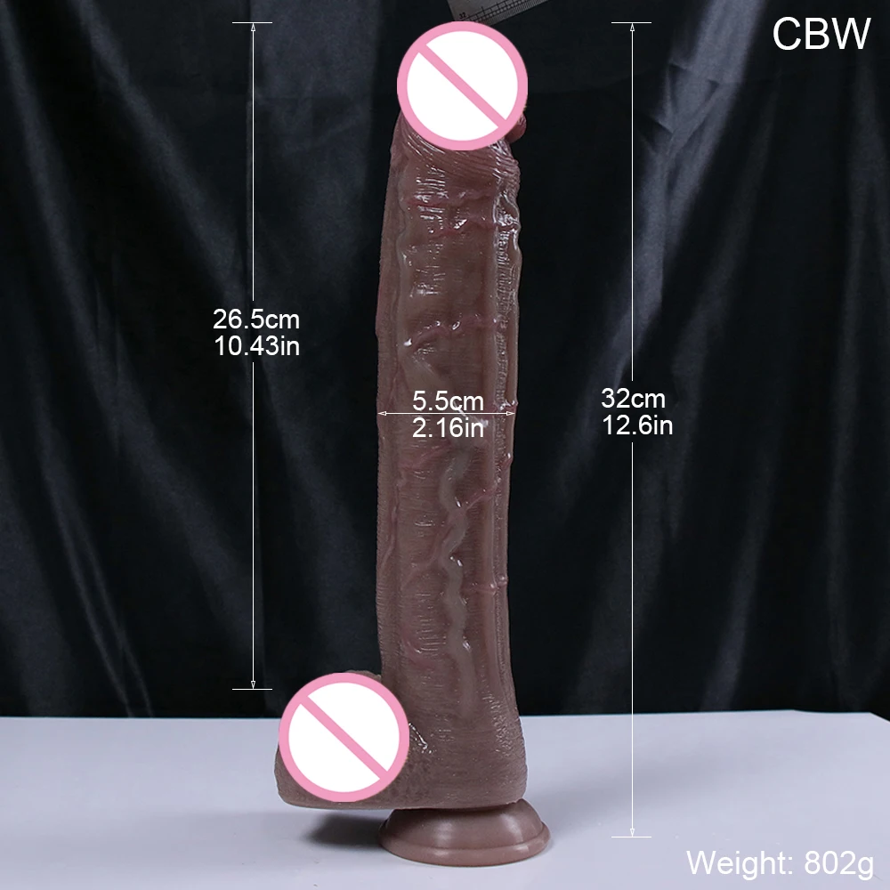 32cm New Super Long Realistic Dildo Soft Big Huge Penis Clear Texture Adults Strapon Sexmachine Anal Sex Toys Sexshop For Woman