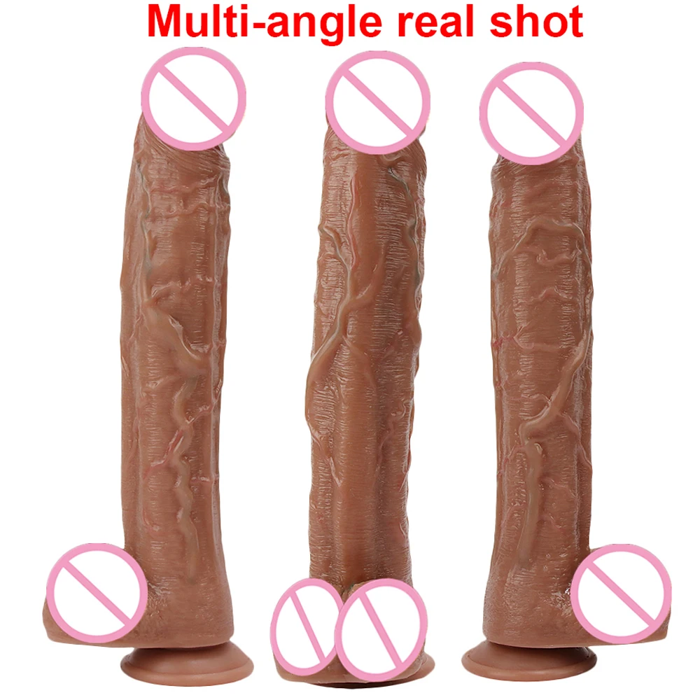 32cm New Super Long Realistic Dildo Soft Big Huge Penis Clear Texture Adults Strapon Sexmachine Anal Sex Toys Sexshop For Woman