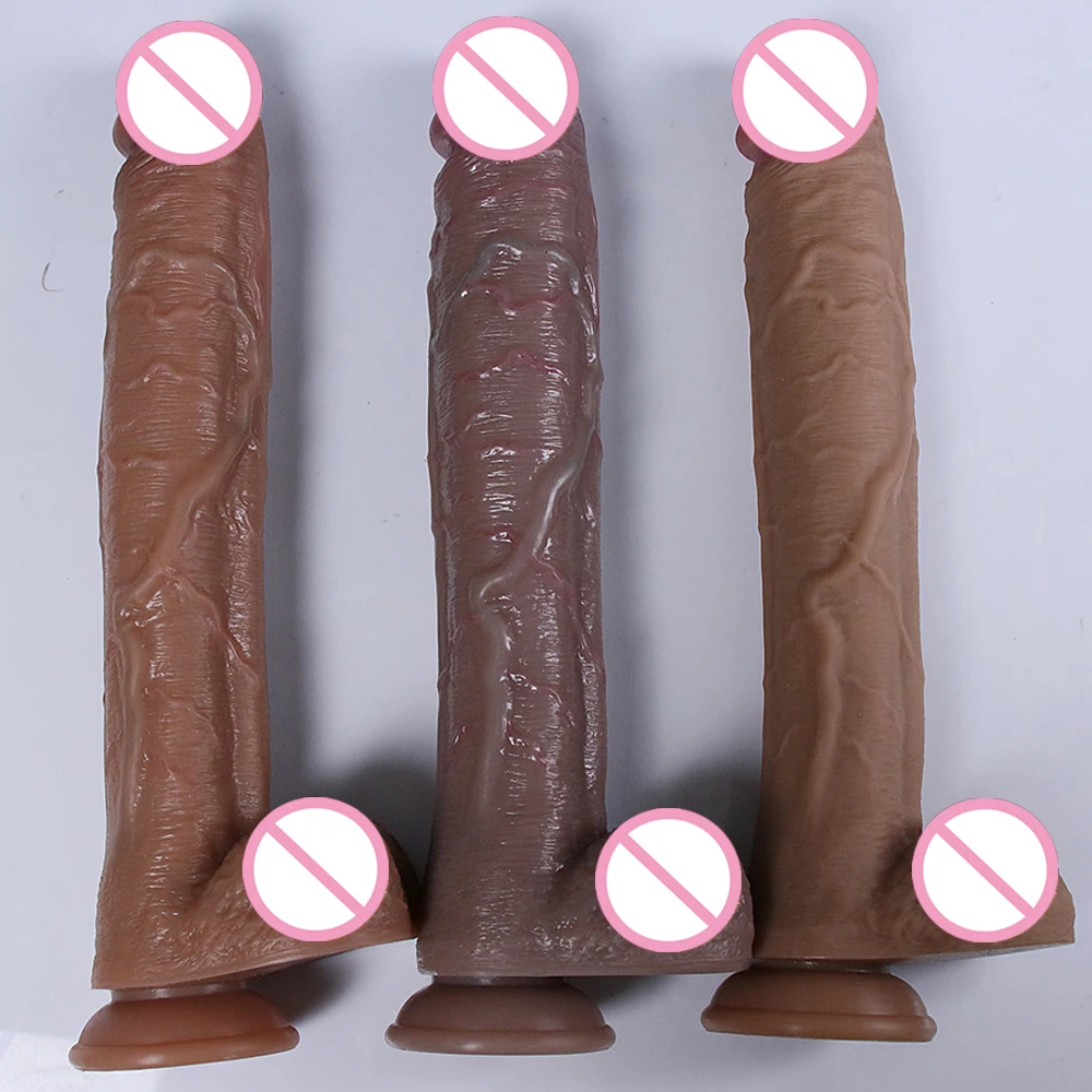 32cm New Super Long Realistic Dildo Soft Big Huge Penis Clear Texture Adults Strapon Sexmachine Anal Sex Toys Sexshop For Woman