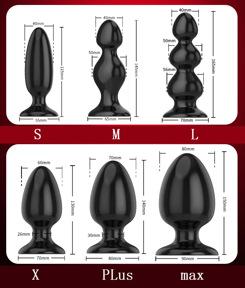 Men and Women Anal Dilator Big Butt Plug Large Suction Cup Anal Plugs Adult Unisex Sex Toys for Woman Anal Balls Buttplug