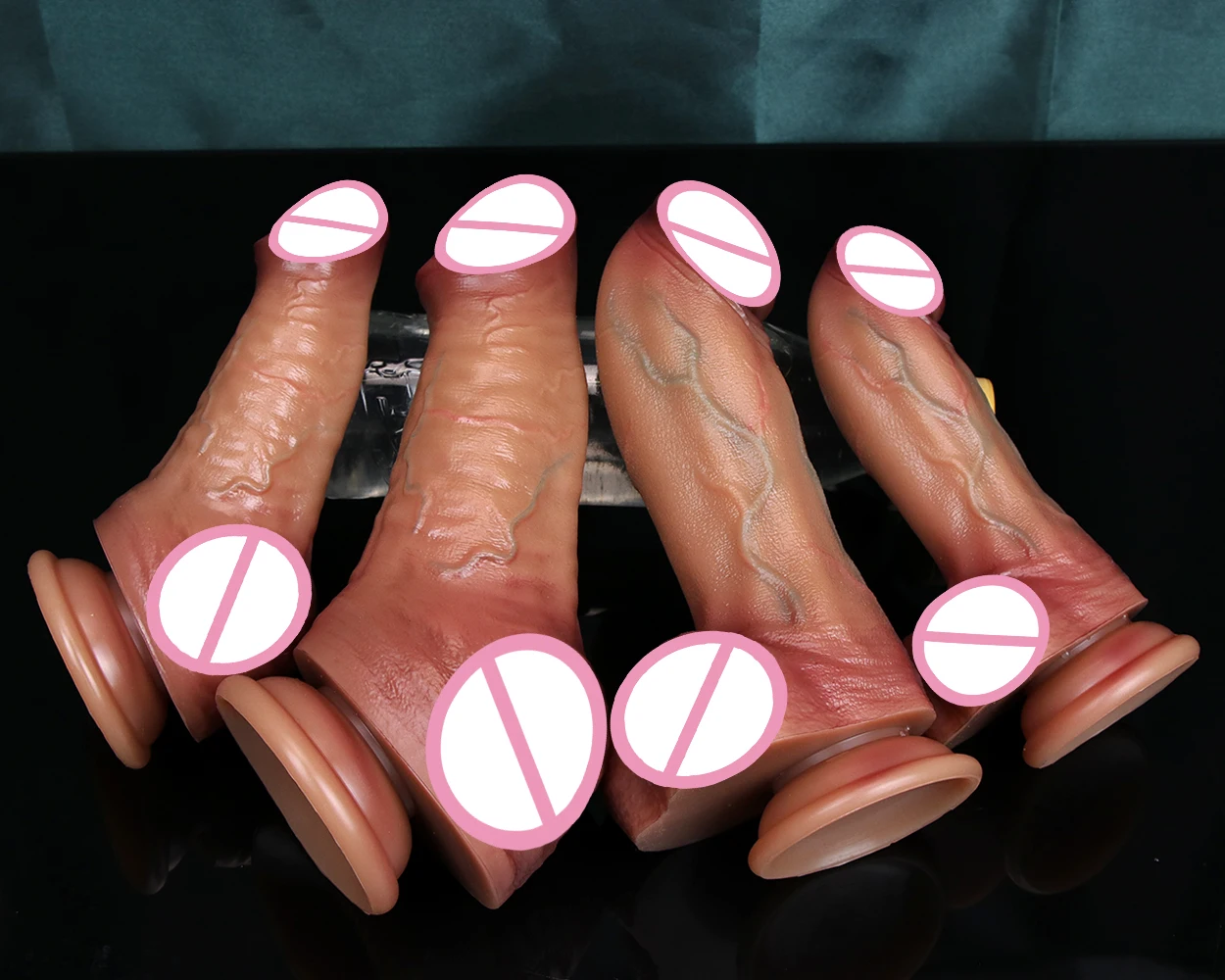 Realistic Soft Big Glans Thick Dildo Double Layer Silicone Masturbators Penis Women Anal Plug Sex Toys Suction Cup Small Dick