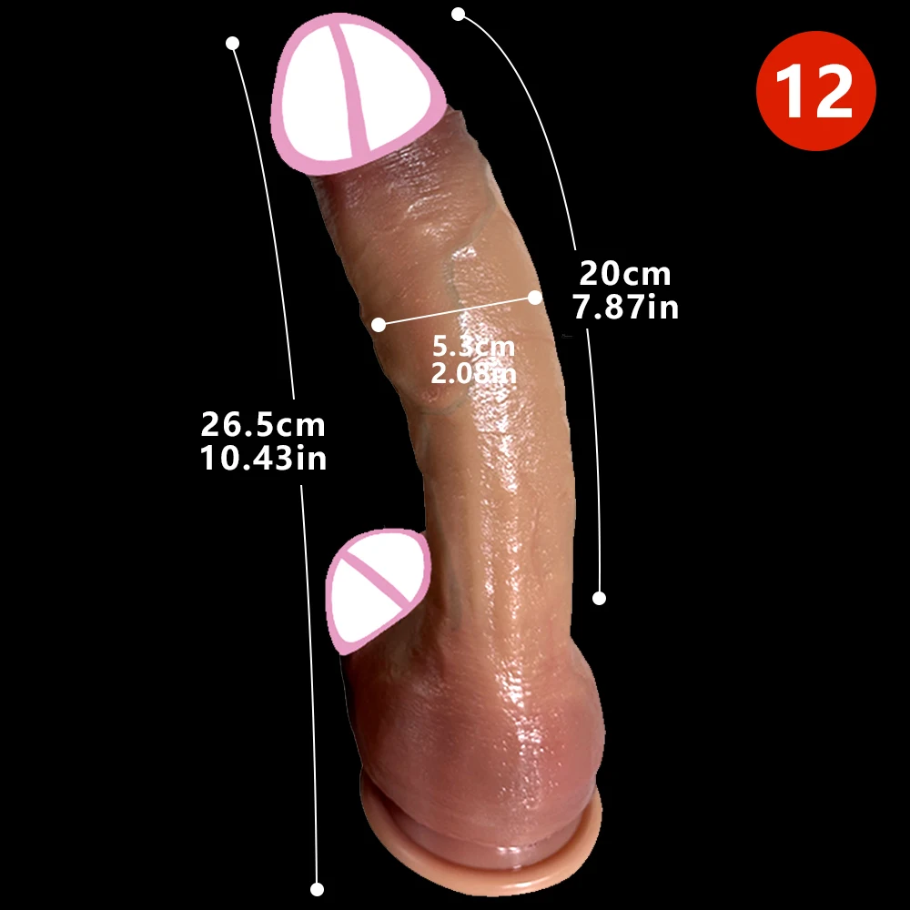 Skin Feeling Realistic Dildo Real Penis Dick Huge Big Suction Cup Strapon Hands-Free Silicone Sex Toy For Women Men Lesbian