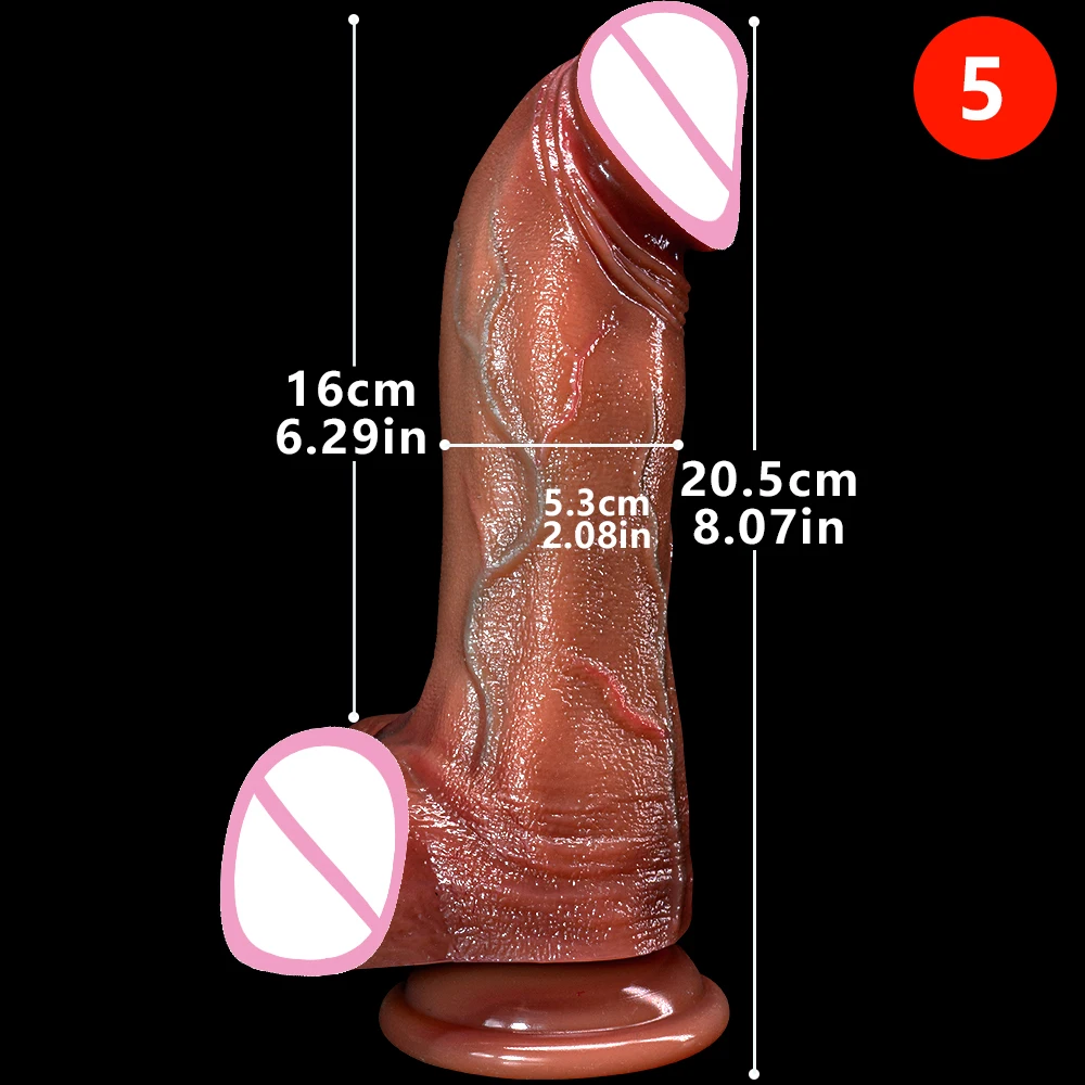 Skin Feeling Realistic Dildo Real Penis Dick Huge Big Suction Cup Strapon Hands-Free Silicone Sex Toy For Women Men Lesbian