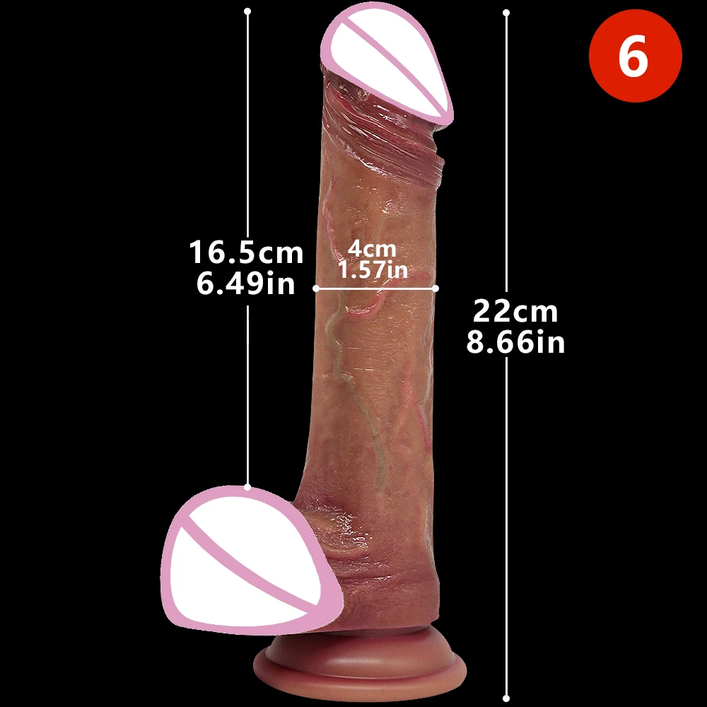 Skin Feeling Realistic Dildo Real Penis Dick Huge Big Suction Cup Strapon Hands-Free Silicone Sex Toy For Women Men Lesbian
