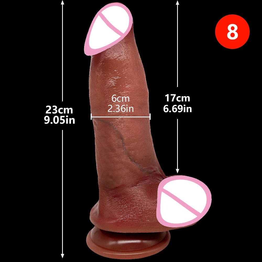 Skin Feeling Realistic Dildo Real Penis Dick Huge Big Suction Cup Strapon Hands-Free Silicone Sex Toy For Women Men Lesbian
