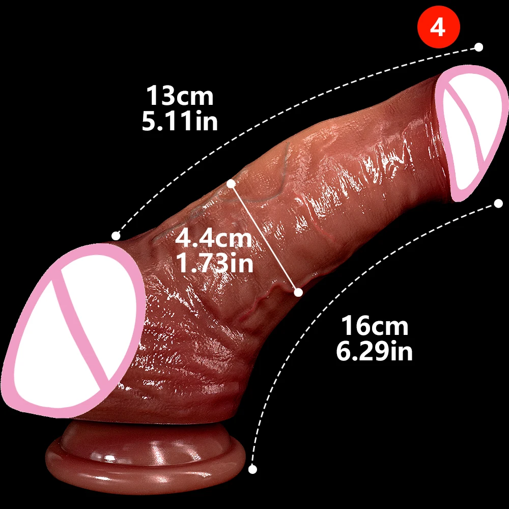 Skin Feeling Realistic Dildo Real Penis Dick Huge Big Suction Cup Strapon Hands-Free Silicone Sex Toy For Women Men Lesbian