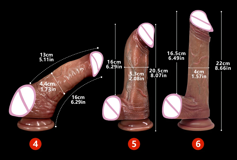 Skin Feeling Realistic Dildo Real Penis Dick Huge Big Suction Cup Strapon Hands-Free Silicone Sex Toy For Women Men Lesbian