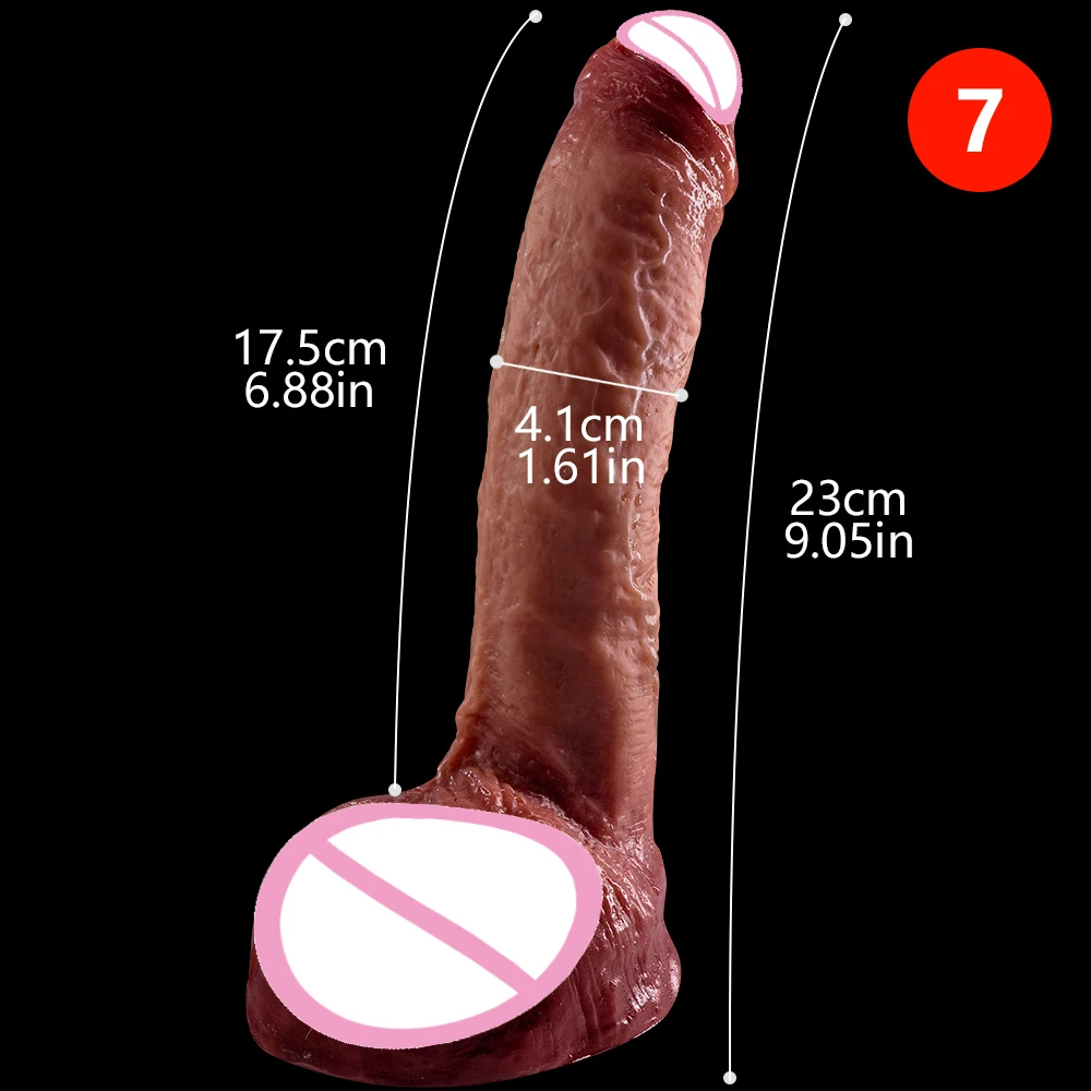 Skin Feeling Realistic Dildo Real Penis Dick Huge Big Suction Cup Strapon Hands-Free Silicone Sex Toy For Women Men Lesbian
