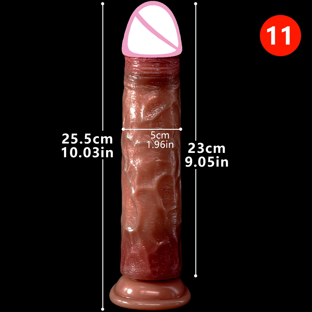 Skin Feeling Realistic Dildo Real Penis Dick Huge Big Suction Cup Strapon Hands-Free Silicone Sex Toy For Women Men Lesbian