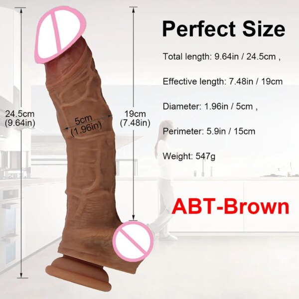 10 Inch Super Large Realistic Silicone Dildo Women Masturbator G-Spot Big Dick for Bisexual Anal Plug Sex Toys Glass Dildos