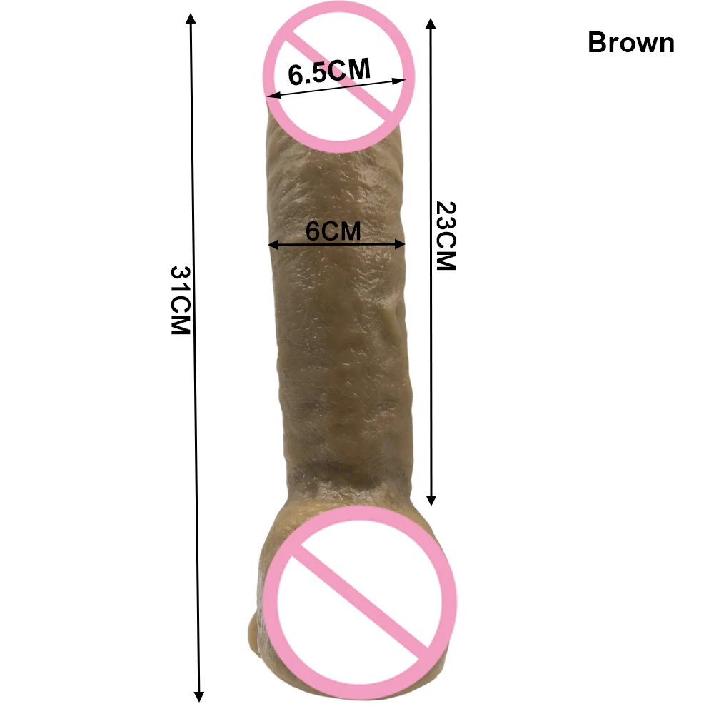 Super Big and Soft Dildo Suction Cup Realistic Glans Huge Penis Adult Toys for Couples Sex Clearance Insert Vagina or Anal Plug