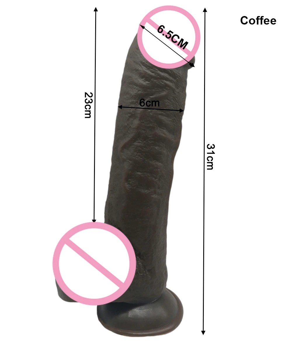 Super Big and Soft Dildo Suction Cup Realistic Glans Huge Penis Adult Toys for Couples Sex Clearance Insert Vagina or Anal Plug