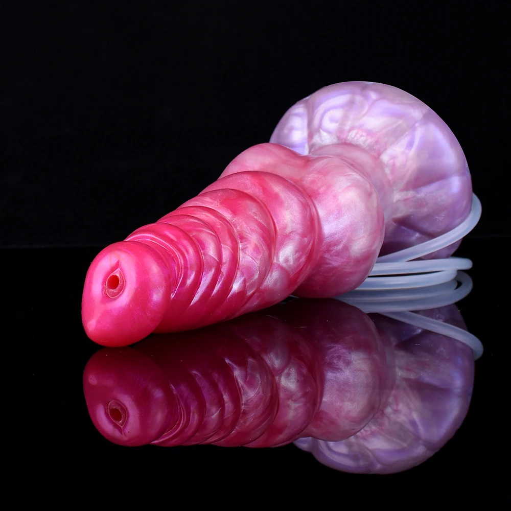 FAAK Silicone fantasy Dog Knot Squirting Penis Large Ejaculation Dildo With Sucker Spray Liquid Sex Toys For Women Men Big Dong FAAK Silicone fantasy Dog Knot Squirting Penis Large Ejaculation Dildo With Sucker Spray Liquid Sex Toys For Women Men Big Dong