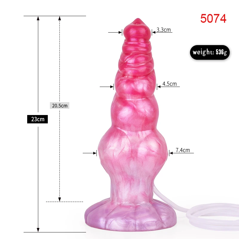 FAAK Silicone fantasy Dog Knot Squirting Penis Large Ejaculation Dildo With Sucker Spray Liquid Sex Toys For Women Men Big Dong FAAK Silicone fantasy Dog Knot Squirting Penis Large Ejaculation Dildo With Sucker Spray Liquid Sex Toys For Women Men Big Dong