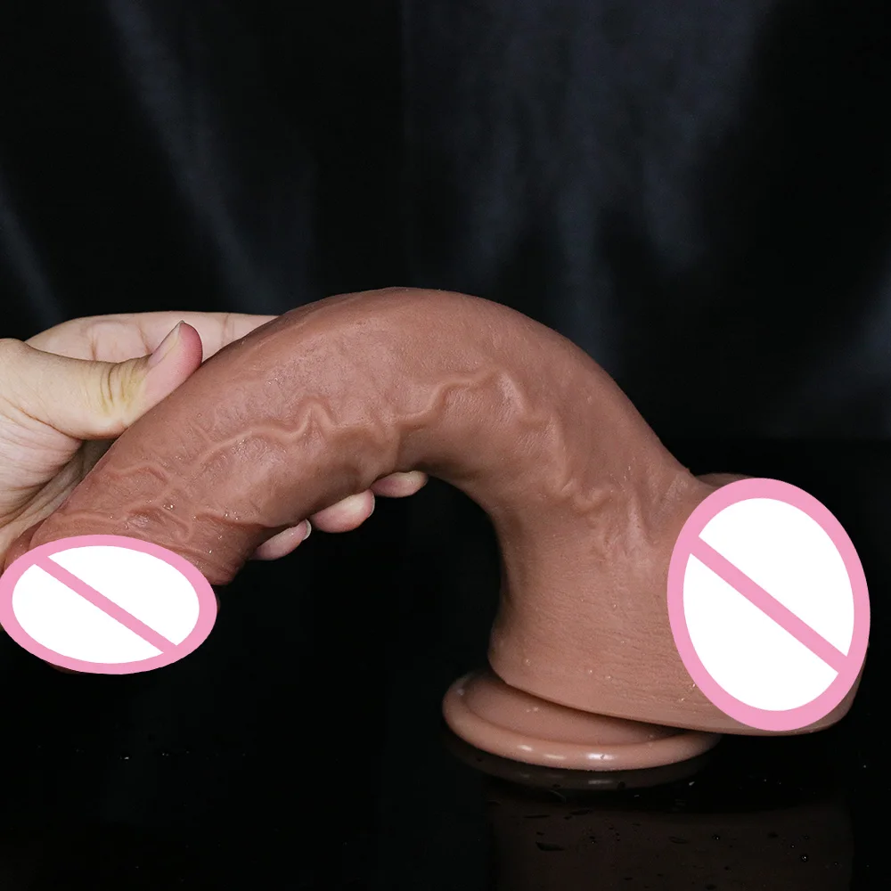 Sexy Woman Dildo Realistic Veins Toy Big Glans Penis Women Masturbation Anal Sex Love Toy G-spot Vaginal Anal Orgasm Masturbator