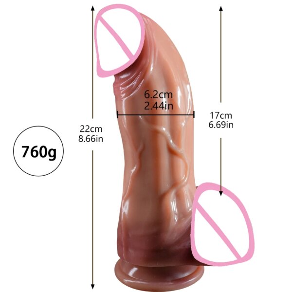 Huge Dildo Soft Silicone Suction Cup Penis Lesbian Fake Dick Big Anal Dildos Masturbator Adult Sex Toys for Women Men 18+