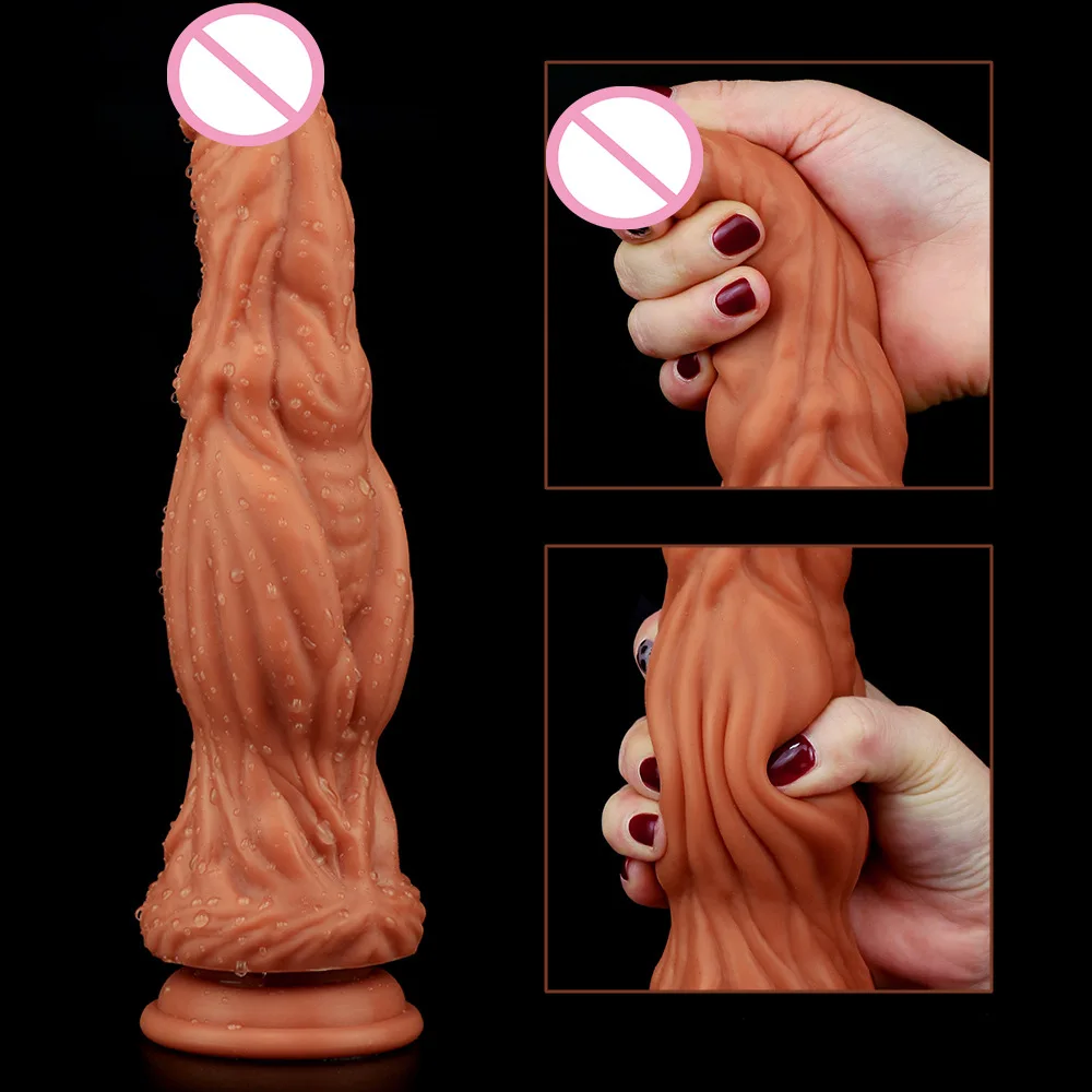 New Arrival Large Anal Sex Toys Butt Fantasy Realistic Dildo Animal Massage For Men Women Big Anal Beads Liquid Silicone Penis