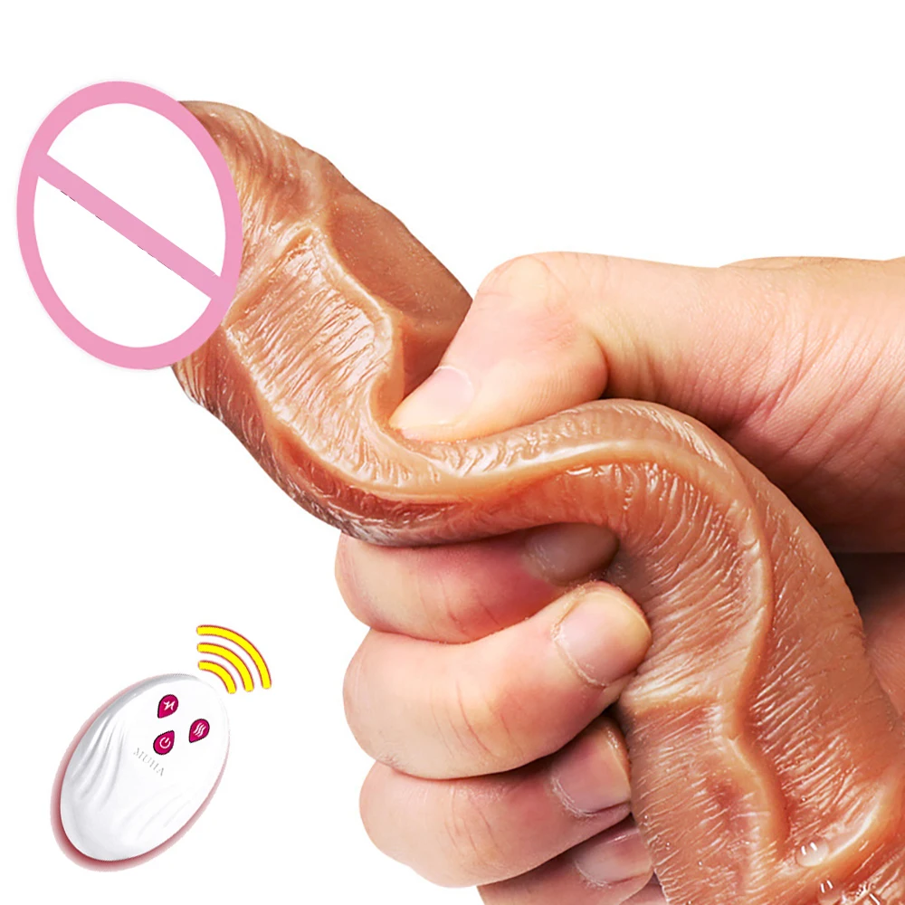 Realistic Dildo Vibrator for Women Sex Toys Heating Big Cock Remote Control Penis Telescopic Vibrators Anal Female Stimulator