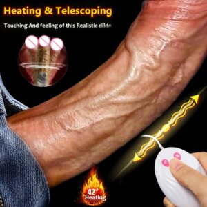Realistic Dildo Vibrator for Women Sex Toys Heating Big Cock Remote Control Penis Telescopic Vibrators Anal Female Stimulator