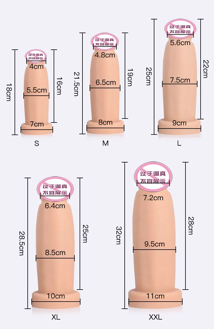 Huge Dildo Female Masturbation Sex Toys Silicone Large Anal Dildo Buttplug Anus Expansion with Powerful Suction Cup Big cock