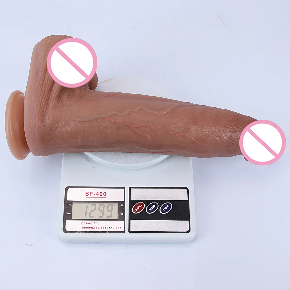 Big Long Dick Realistic Dildo Silicone Penis Hole Strapon Suction Cup Artificial Women Masturbation Anal Sex Toys For Adults Gay