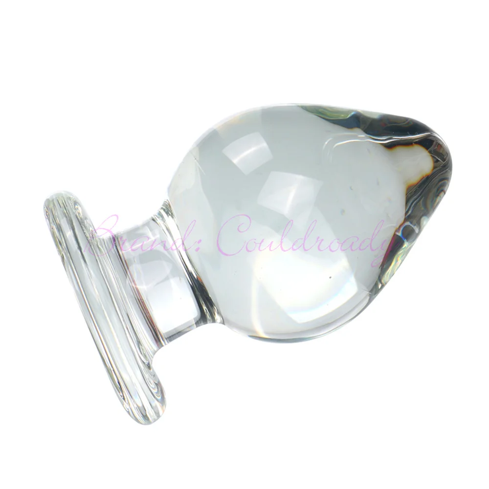 60mm Large Crystal Butt Plug Big Pyrex Glass Anal Dildo Bead Fake Anus Adult Masturbator for Women Men Gay Sex Toys